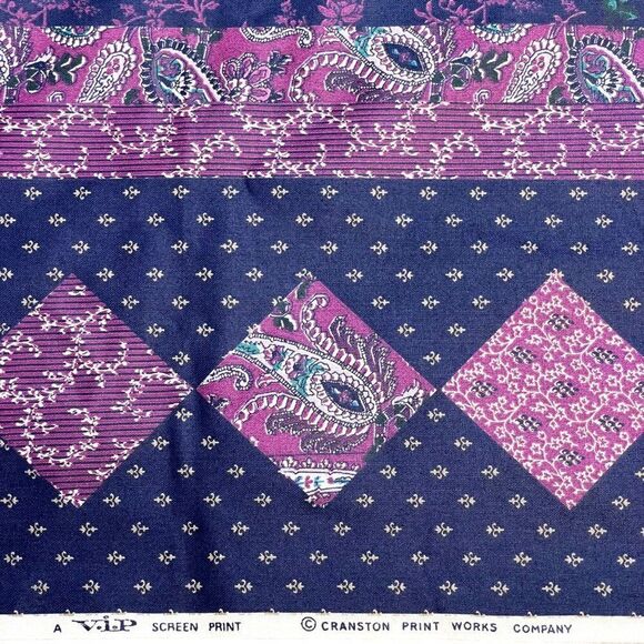 Vintage Floral Vicorian Pillow Fabric Panel By VIP Cranston Print Works Co. 45" - Picture 3 of 6